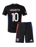 Olympique Lyonnais Alexandre Lacazette #10 Bortedraktsett Barn 2024-25 Korte ermer (+ bukser)